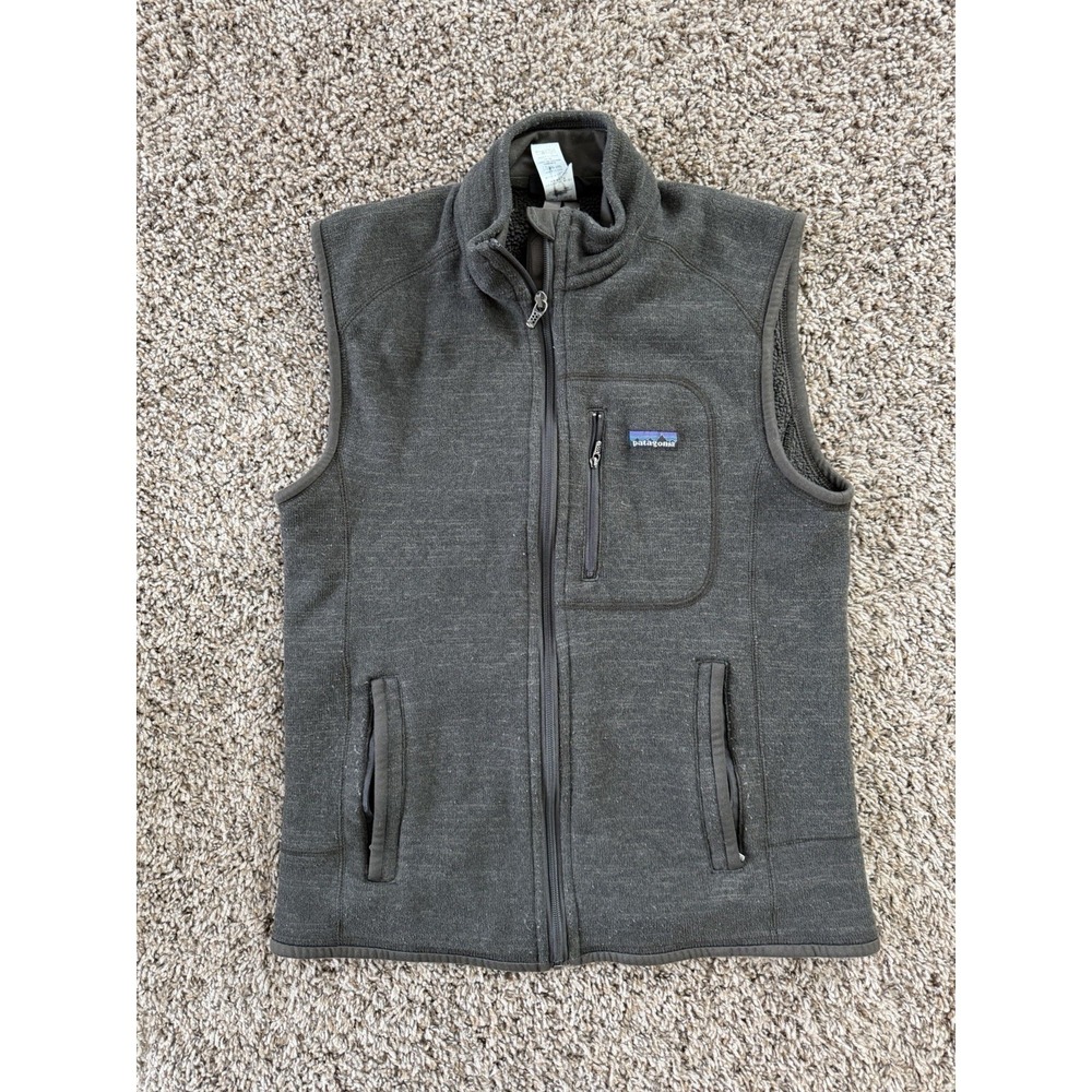 Patagonia Better Sweater Vest Mens M Brown 1/4 Zip Pullover Polyester Knit